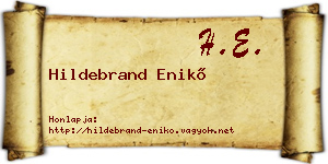 Hildebrand Enikő névjegykártya